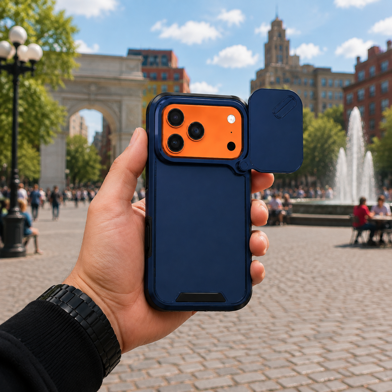 Premium Luxury iPhone Case Anti Collision Shockproof Slide Camera Cover PC TPU Dual Layer Anti Scratch Protective Durable Rugged Design Full Coverage