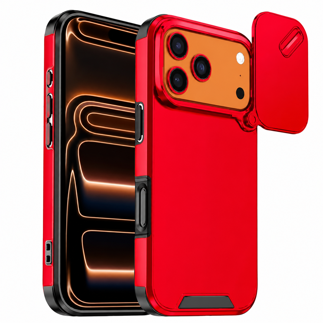 Premium Luxury iPhone Case Anti Collision Shockproof Slide Camera Cover PC TPU Dual Layer Anti Scratch Protective Durable Rugged Design Full Coverage