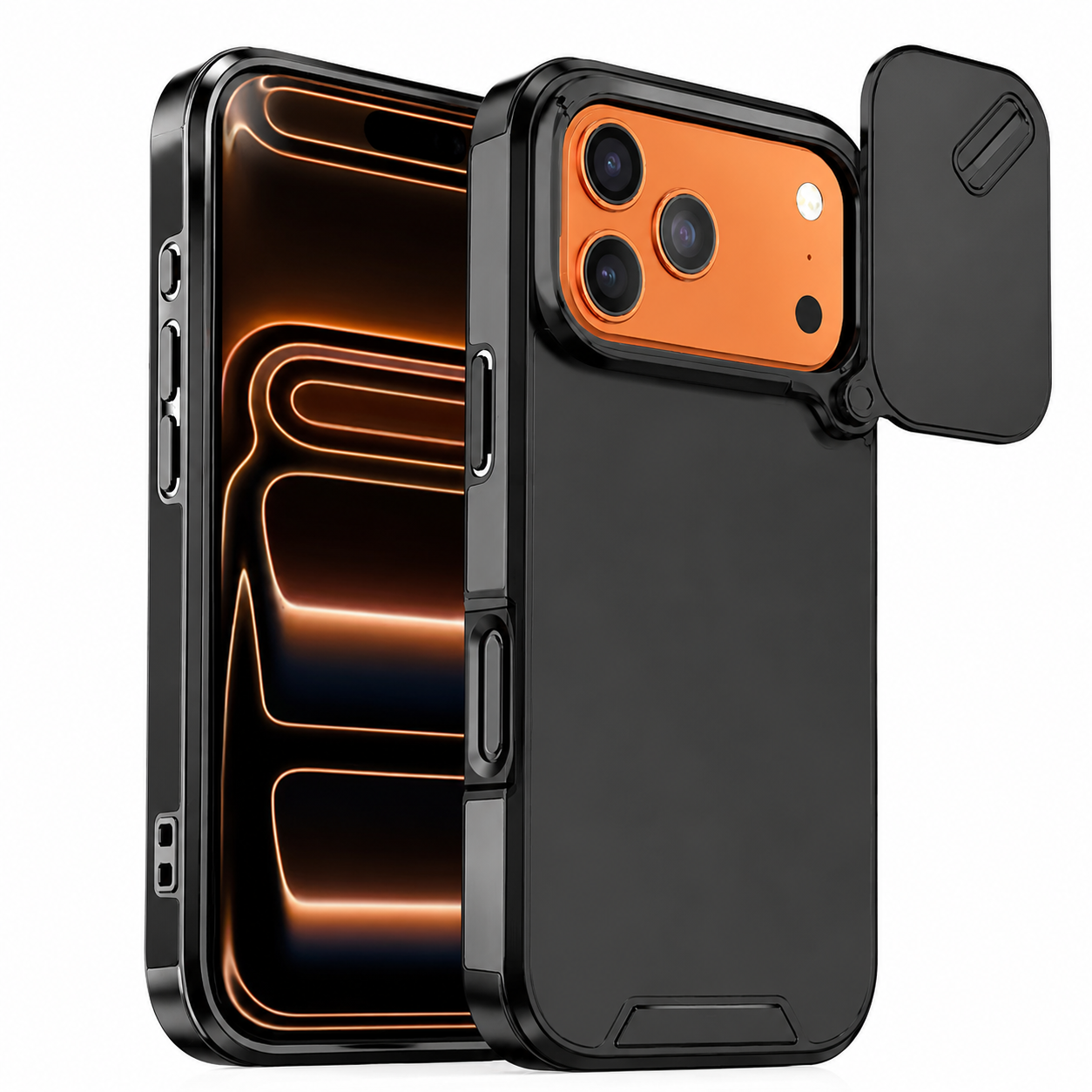 Premium Luxury iPhone Case Anti Collision Shockproof Slide Camera Cover PC TPU Dual Layer Anti Scratch Protective Durable Rugged Design Full Coverage