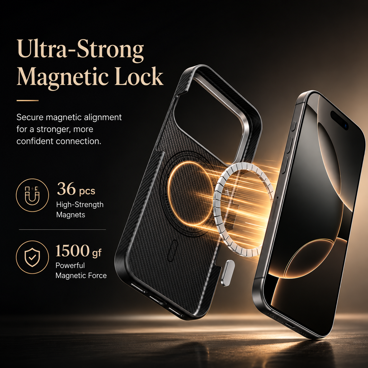 Premium Luxury iPhone Case Aramid Fiber Slim Hard Cover Military Grade Shockproof Matte Black Anti Fingerprint Durable Protective Design Finish