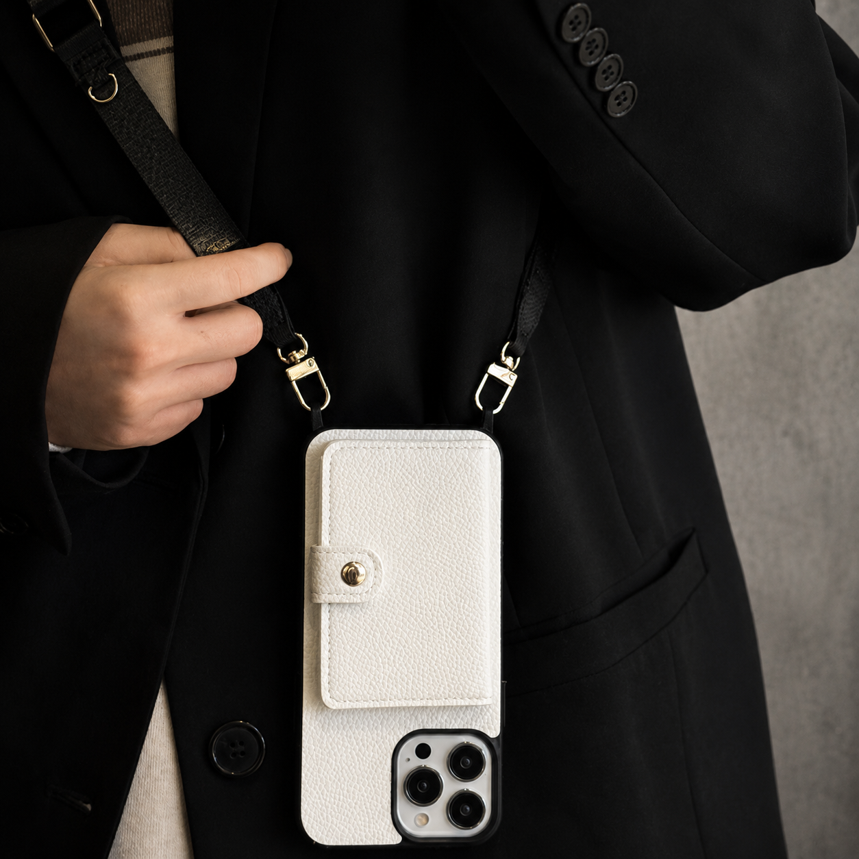 Premium Luxury iPhone Case Crossbody Wallet Cover PU Leather Card Holder Coin Pocket RFID Protection Shoulder Strap Shockproof Full Protection Slim Design Finish