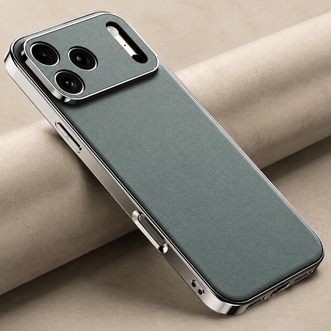 Premium Luxury iPhone Case Genuine Cowhide Leather Cover Shockproof Frame Full Camera Lens Protection Anti Slip Matte Finish Slim Protective Design