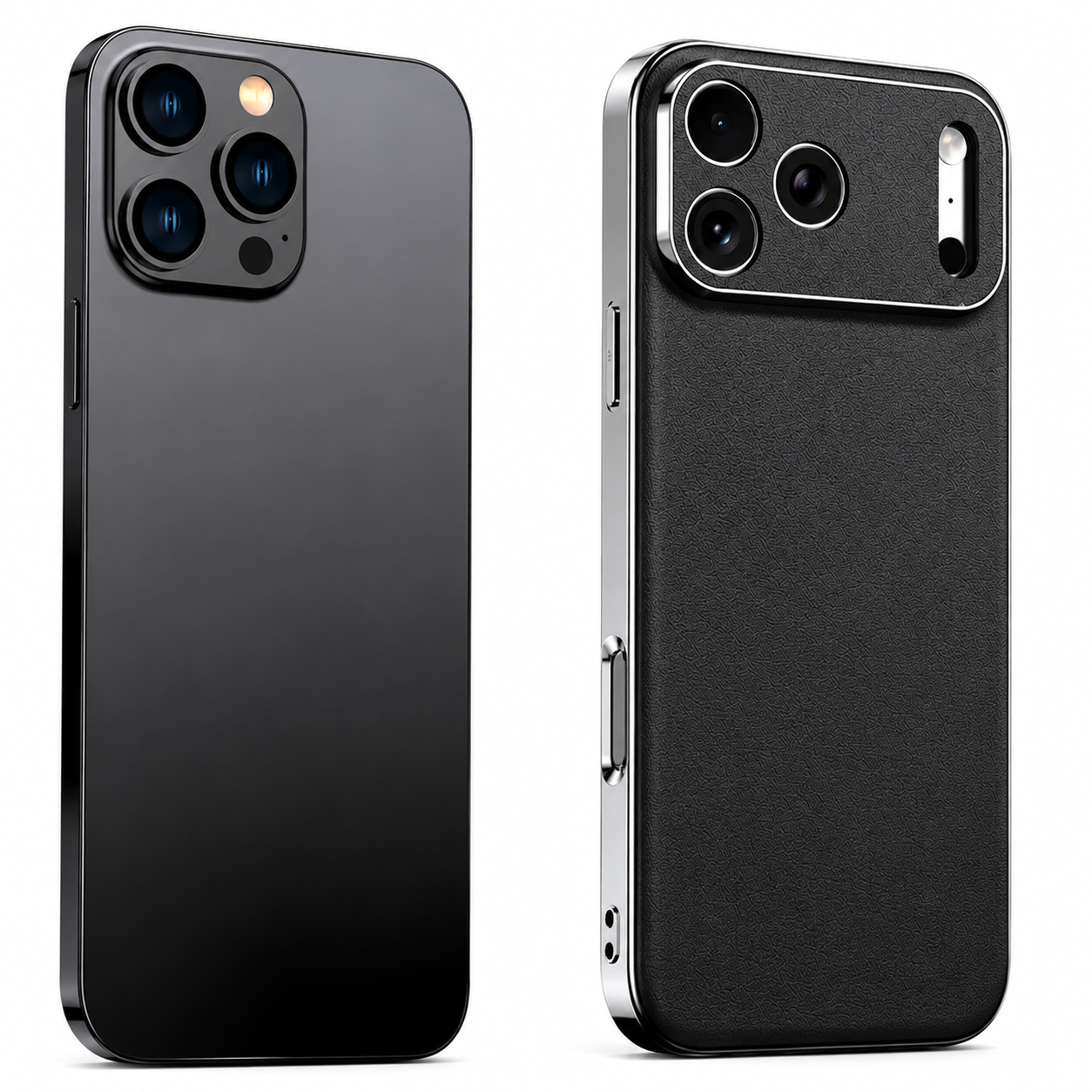 Premium Luxury iPhone Case Genuine Cowhide Leather Cover Shockproof Frame Full Camera Lens Protection Anti Slip Matte Finish Slim Protective Design