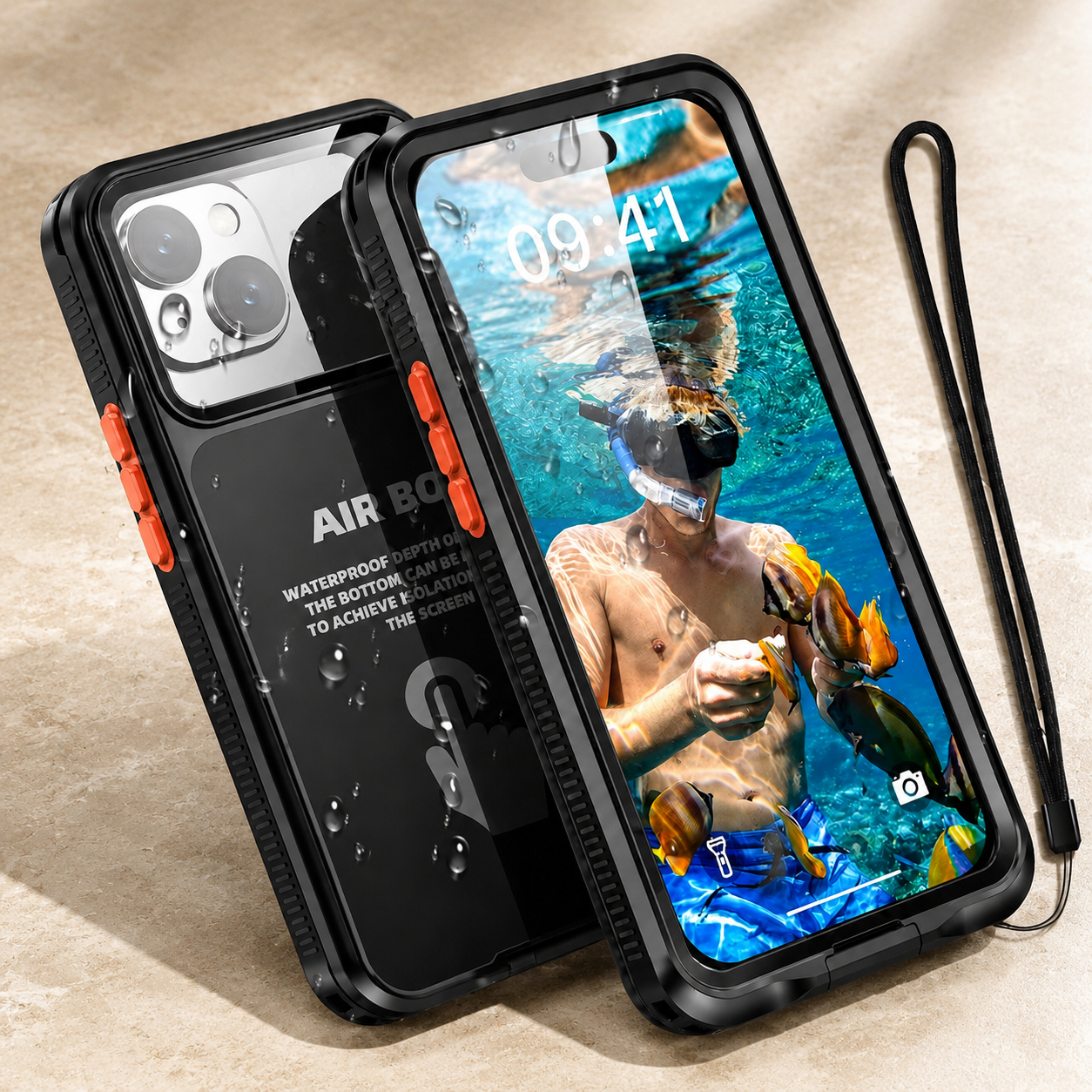 Premium Luxury iPhone Case IP68 Waterproof Cover Full Body Sealed Shockproof Dustproof Protective Outdoor Design Heavy Duty Durable Finish Style
