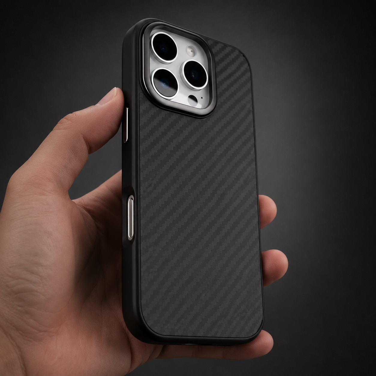 Premium Luxury iPhone Case MagSafe Compatible 1500D Aviation Carbon Fiber Cover Shockproof TPU Ultra Lightweight High Strength Protective Durable Design Finish