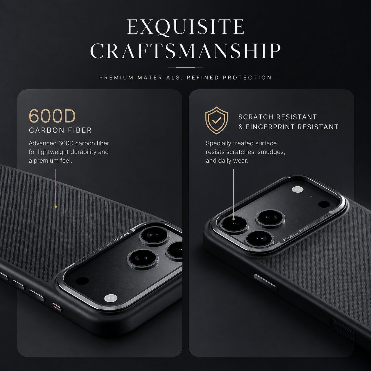 Premium Luxury iPhone Case MagSafe Compatible 600D Kevlar Aramid Fiber Cover Magnetic Shockproof Half Wrapped Anti Fingerprint Protective Durable Design