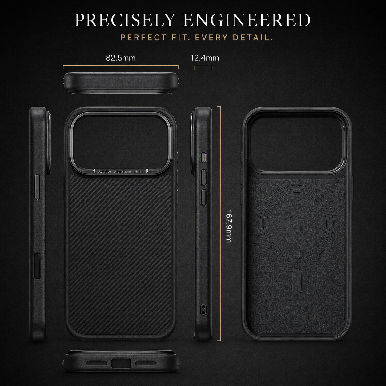 Premium Luxury iPhone Case MagSafe Compatible 600D Kevlar Aramid Fiber Cover Magnetic Shockproof Half Wrapped Anti Fingerprint Protective Durable Design