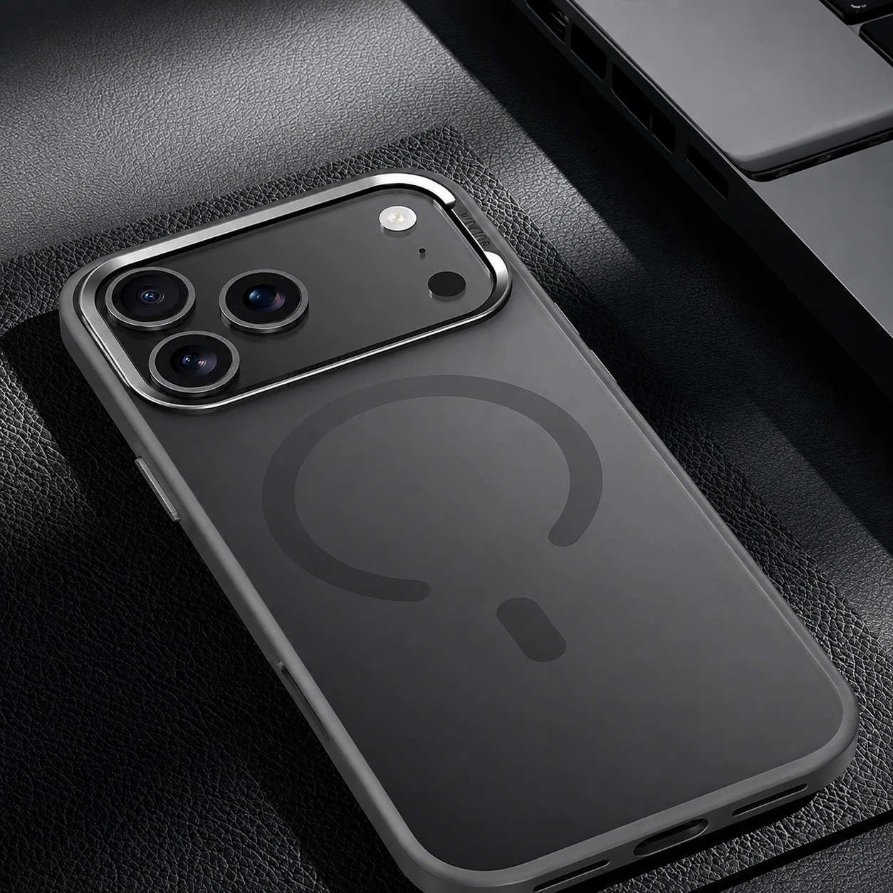 Premium Luxury iPhone Case MagSafe Compatible Alloy Lens Frame Matte Cover Translucent PC TPU Hybrid Shockproof Protective Durable Design Finish