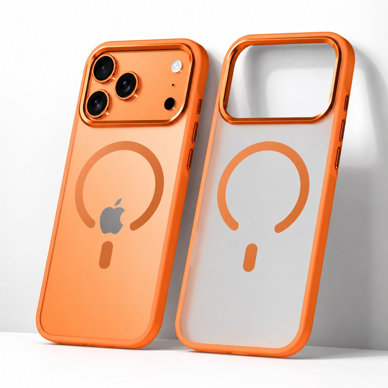 Premium Luxury iPhone Case MagSafe Compatible Alloy Lens Frame Matte Cover Translucent PC TPU Hybrid Shockproof Protective Durable Design Finish
