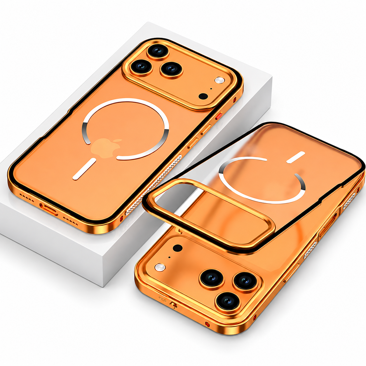 Premium Luxury iPhone Case MagSafe Compatible Aluminum Alloy Frosted Magnetic Backplate Full Protection Anti Fingerprint Slim Durable Design