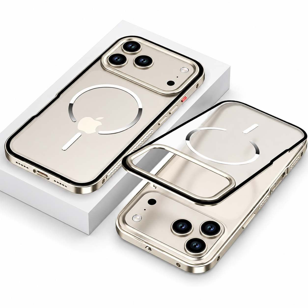 Premium Luxury iPhone Case MagSafe Compatible Aluminum Alloy Frosted Magnetic Backplate Full Protection Anti Fingerprint Slim Durable Design