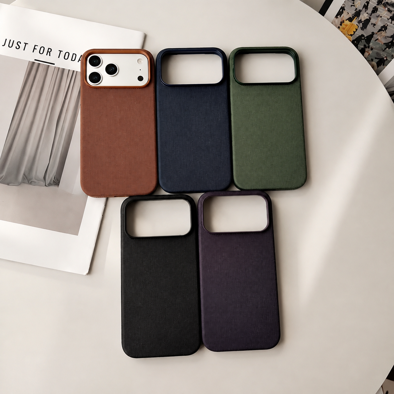 Premium Luxury iPhone Case MagSafe Compatible Business Cover Wireless Charging Full Protection Polyester Fiber Durable Protective Design Finish