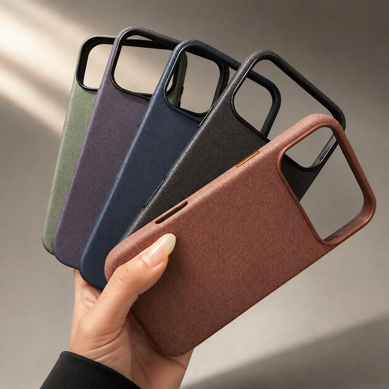 Premium Luxury iPhone Case MagSafe Compatible Business Cover Wireless Charging Full Protection Polyester Fiber Durable Protective Design Finish
