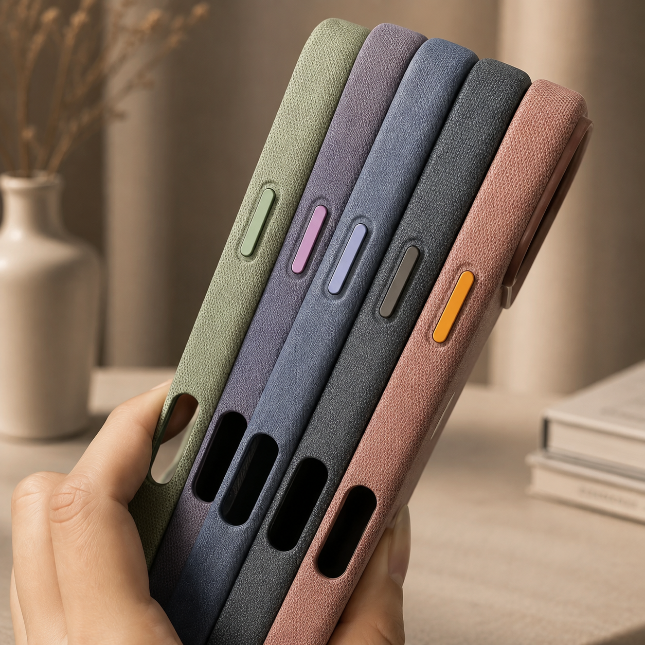 Premium Luxury iPhone Case MagSafe Compatible Business Cover Wireless Charging Full Protection Polyester Fiber Durable Protective Design Finish