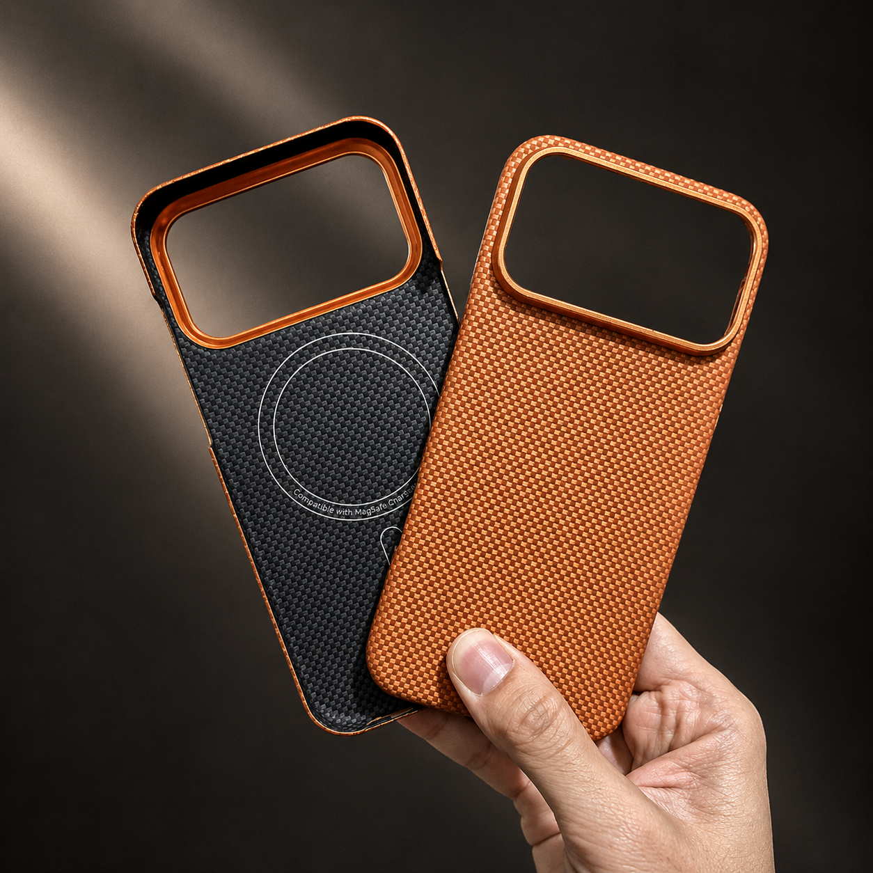 Premium Luxury iPhone Case MagSafe Compatible Carbon Aramid Fiber Cover Kevlar Build Shockproof Full Body Protective Durable Design Finish Matte