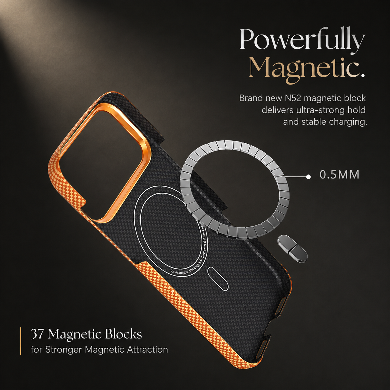Premium Luxury iPhone Case MagSafe Compatible Carbon Aramid Fiber Cover Kevlar Build Shockproof Full Body Protective Durable Design Finish Matte