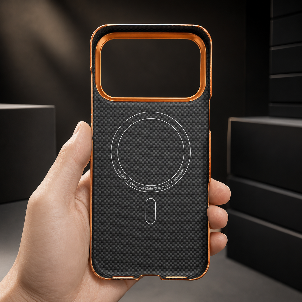 Premium Luxury iPhone Case MagSafe Compatible Carbon Aramid Fiber Cover Kevlar Build Shockproof Full Body Protective Durable Design Finish Matte