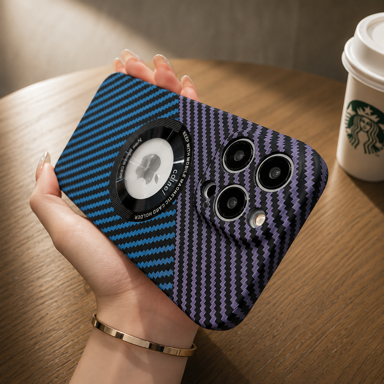 Premium Luxury iPhone Case MagSafe Compatible Carbon Fiber Magnetic Cover Shockproof Camera Lens Protection Slim Lightweight Protective Design Finish