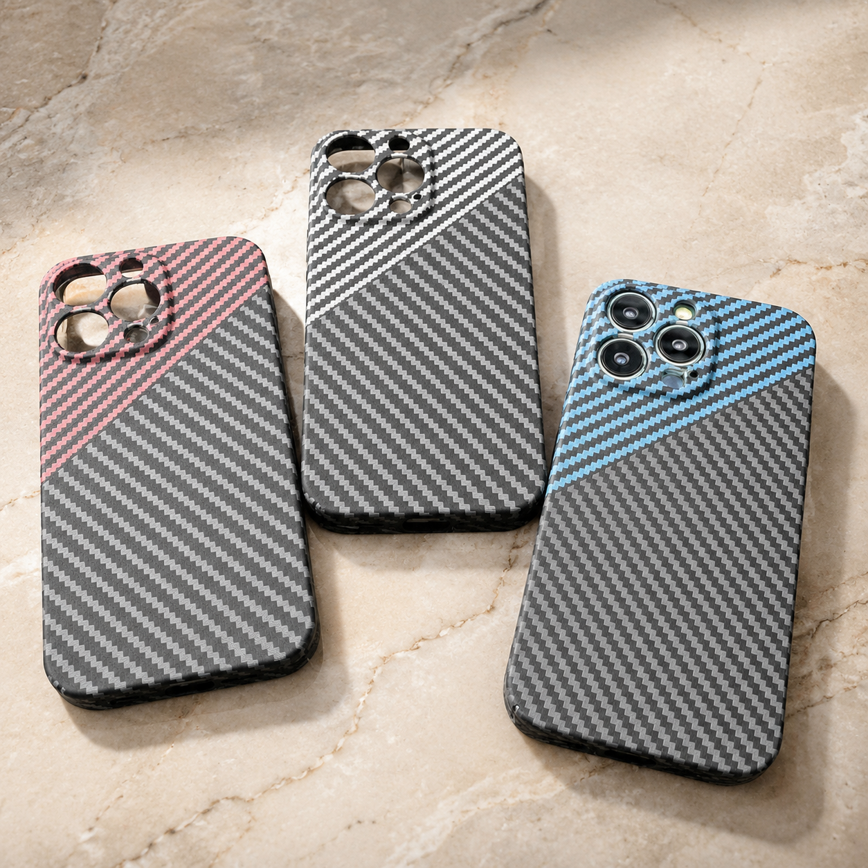 Premium Luxury iPhone Case MagSafe Compatible Carbon Fiber Texture Matte Cover Hard PC Shockproof Camera Protection Ultra Thin Slim Durable Design Finish