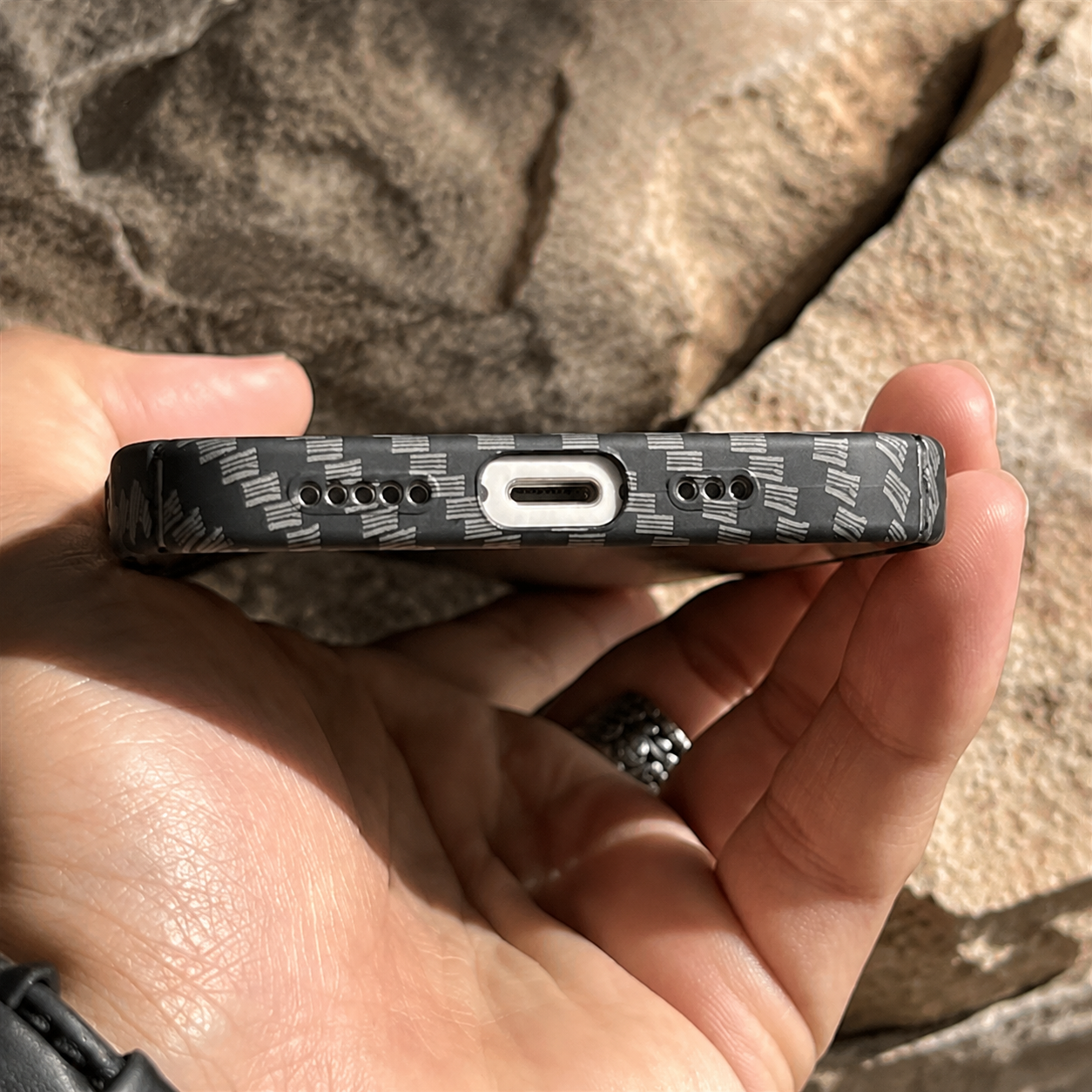 Premium Luxury iPhone Case MagSafe Compatible Carbon Fiber Texture Matte Cover Hard PC Shockproof Camera Protection Ultra Thin Slim Durable Design Finish