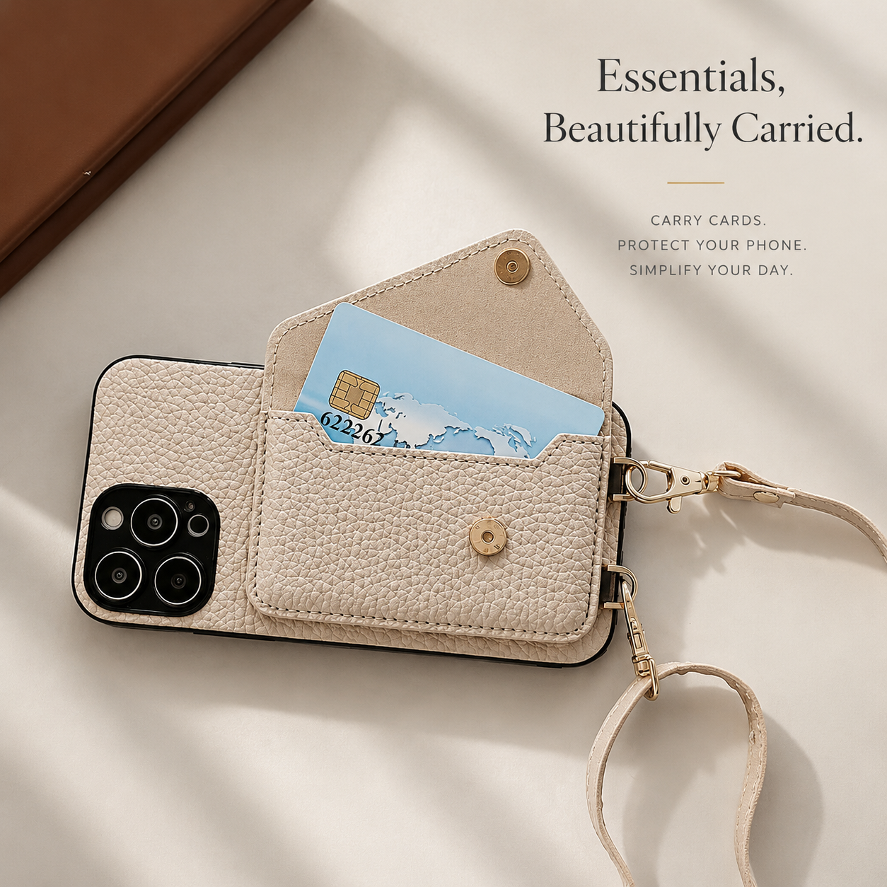Premium Luxury iPhone Case MagSafe Compatible Crossbody Wallet Leather Cover Card Holder Strap Shockproof Camera Protection Slim Design Finish