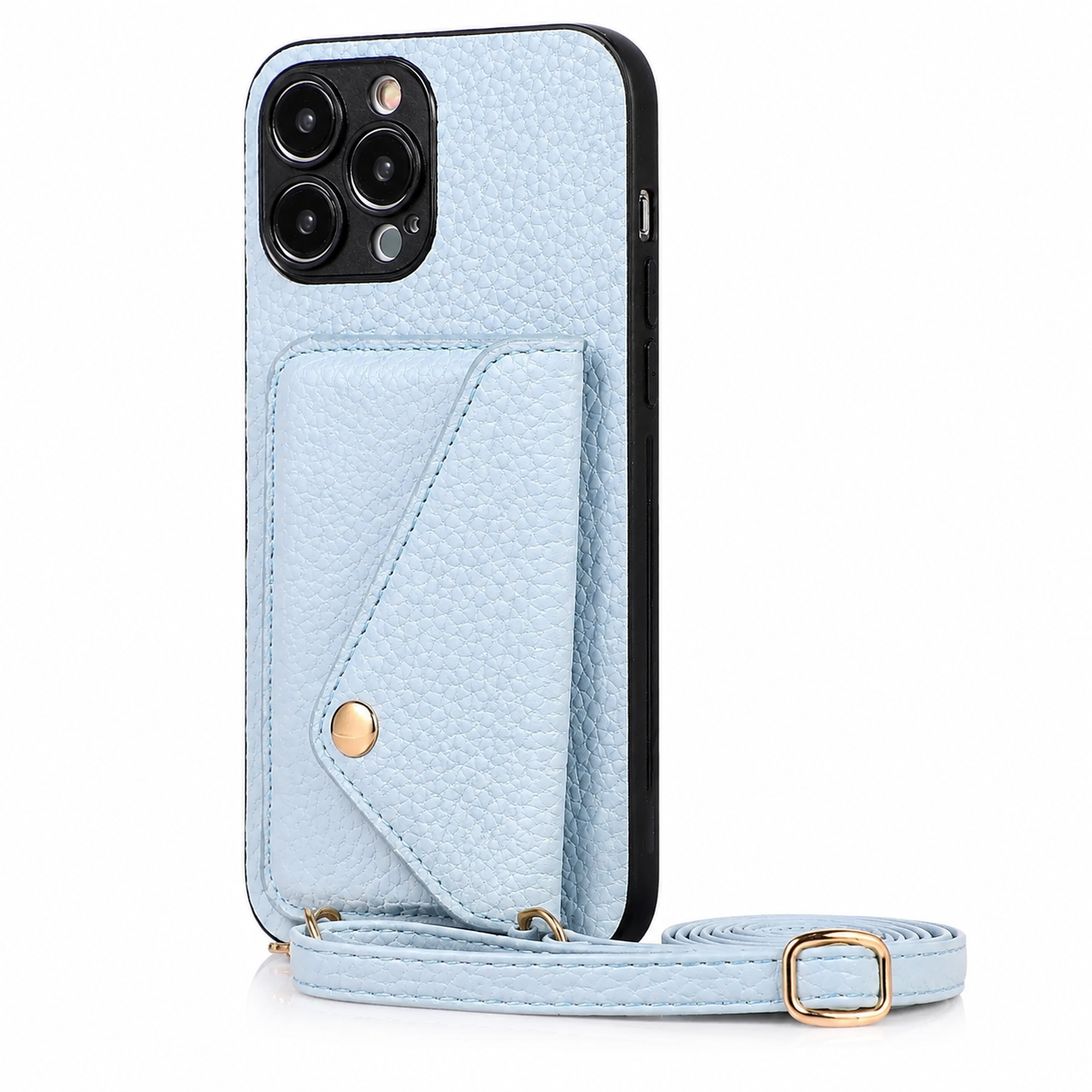 Premium Luxury iPhone Case MagSafe Compatible Crossbody Wallet Leather Cover Card Holder Strap Shockproof Camera Protection Slim Design Finish