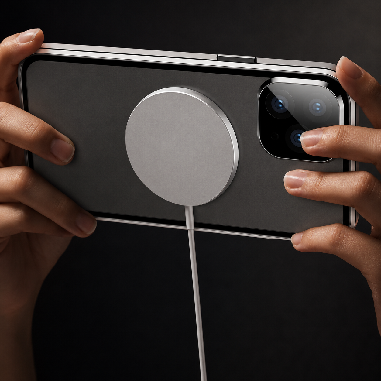 Premium Luxury iPhone Case MagSafe Compatible Double Sided Tempered Glass Metal Frame Cover Shockproof 360 Full Body Camera Protection Slim Design Finish
