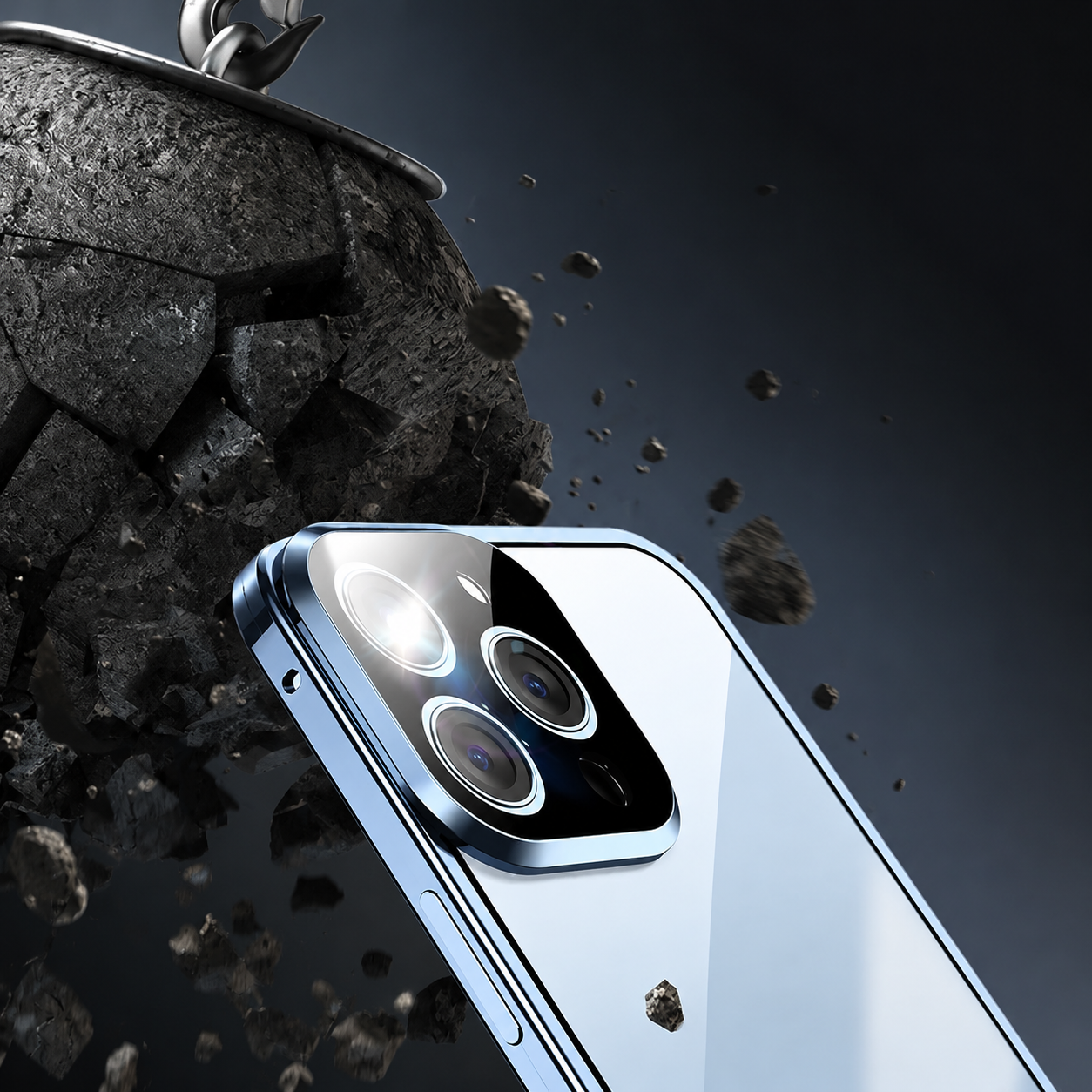 Premium Luxury iPhone Case MagSafe Compatible Double Sided Tempered Glass Metal Frame Cover Shockproof 360 Full Body Camera Protection Slim Design Finish
