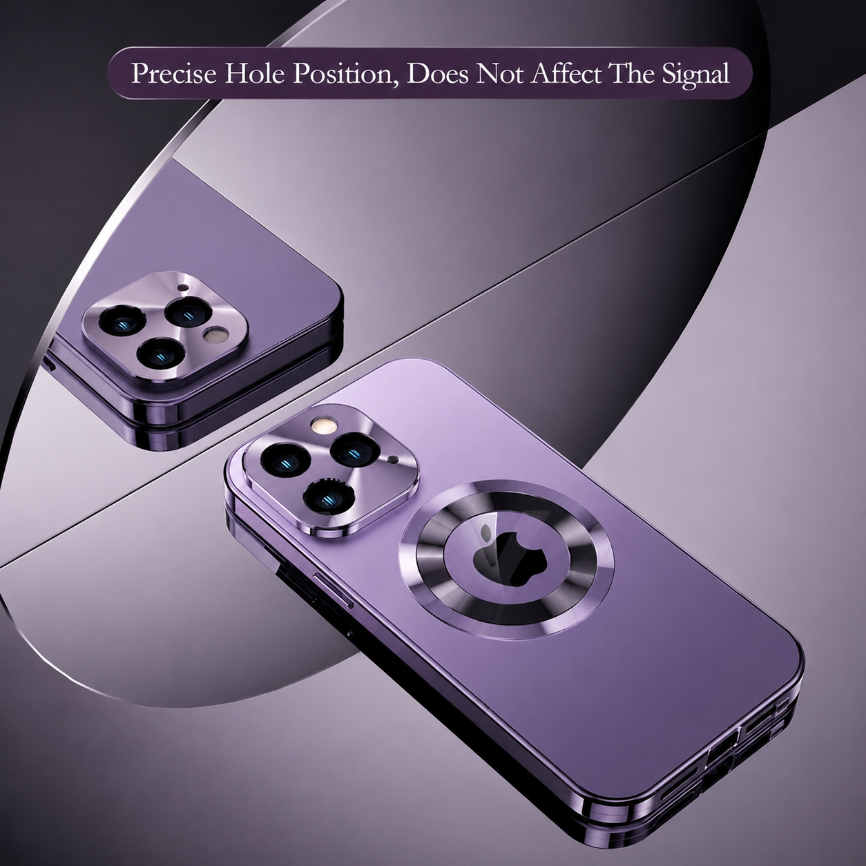 Premium Luxury iPhone Case MagSafe Compatible Double Sided Tempered Glass Privacy Cover Metal Frame Shockproof 360 Full Body Camera Protection Slim Design Finish