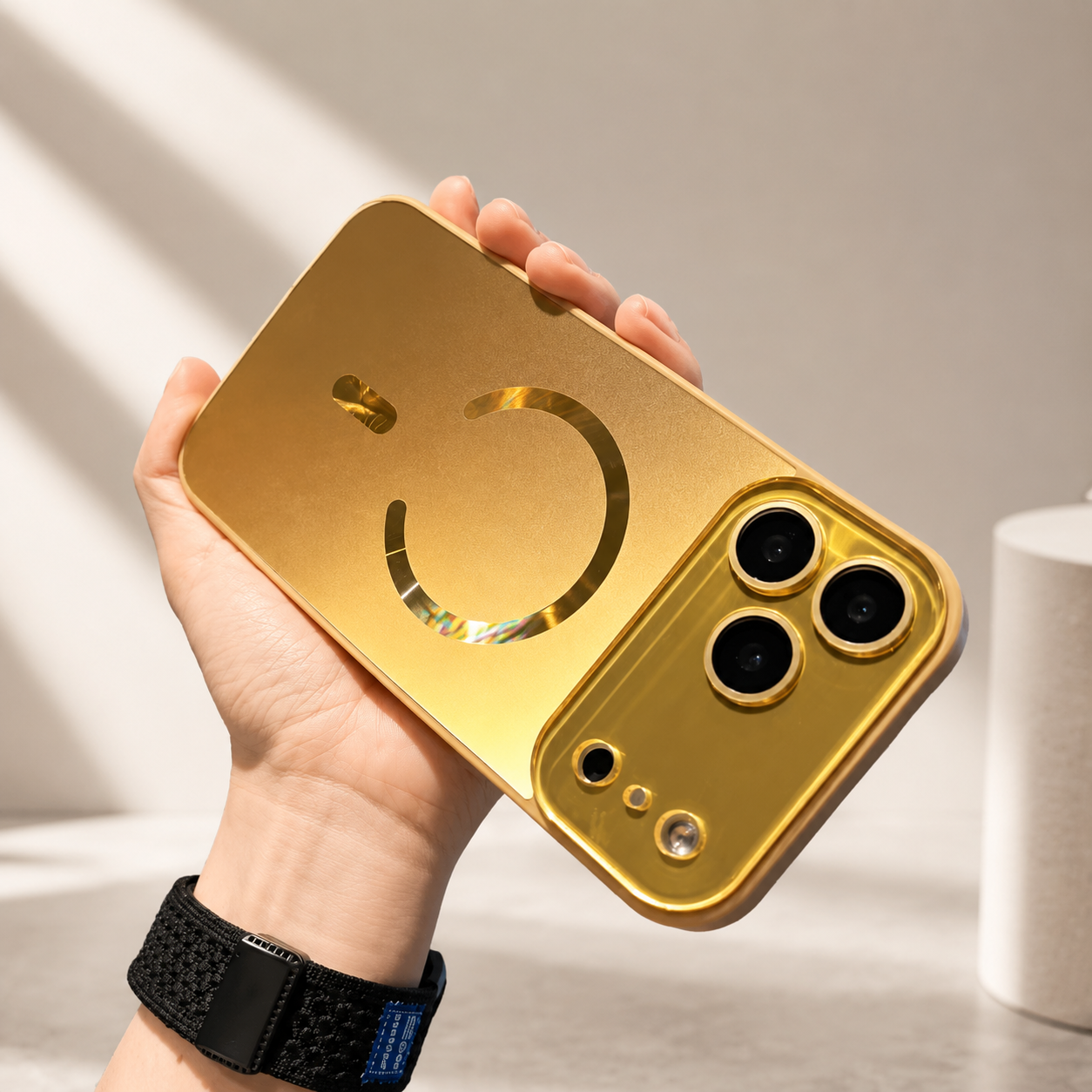 Premium Luxury iPhone Case MagSafe Compatible Flowing Light Big Window Magnetic Shockproof Cover Lightweight Full Protection Anti Scratch Durable Design