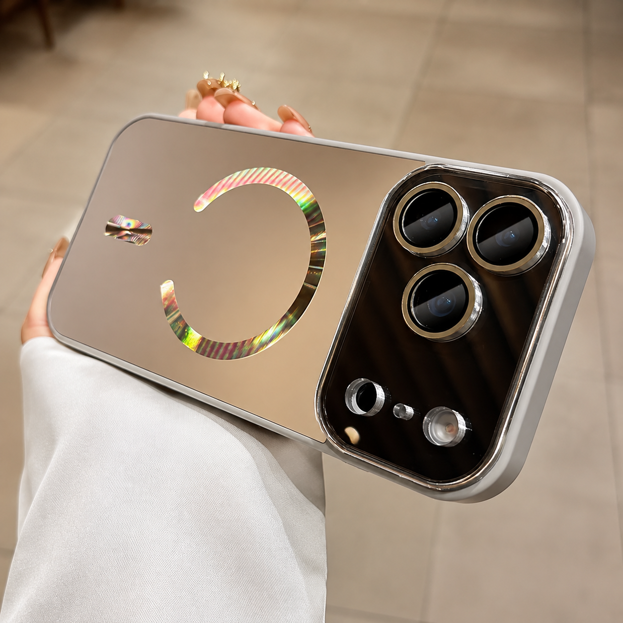 Premium Luxury iPhone Case MagSafe Compatible Flowing Light Big Window Magnetic Shockproof Cover Lightweight Full Protection Anti Scratch Durable Design