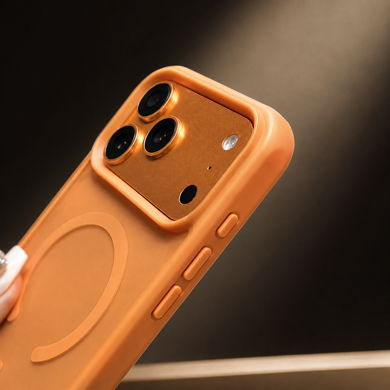 Premium Luxury iPhone Case MagSafe Compatible Foldable Magnetic Stand Cover Matte PC Shockproof Anti Fingerprint Half Wrapped Protective Durable Design