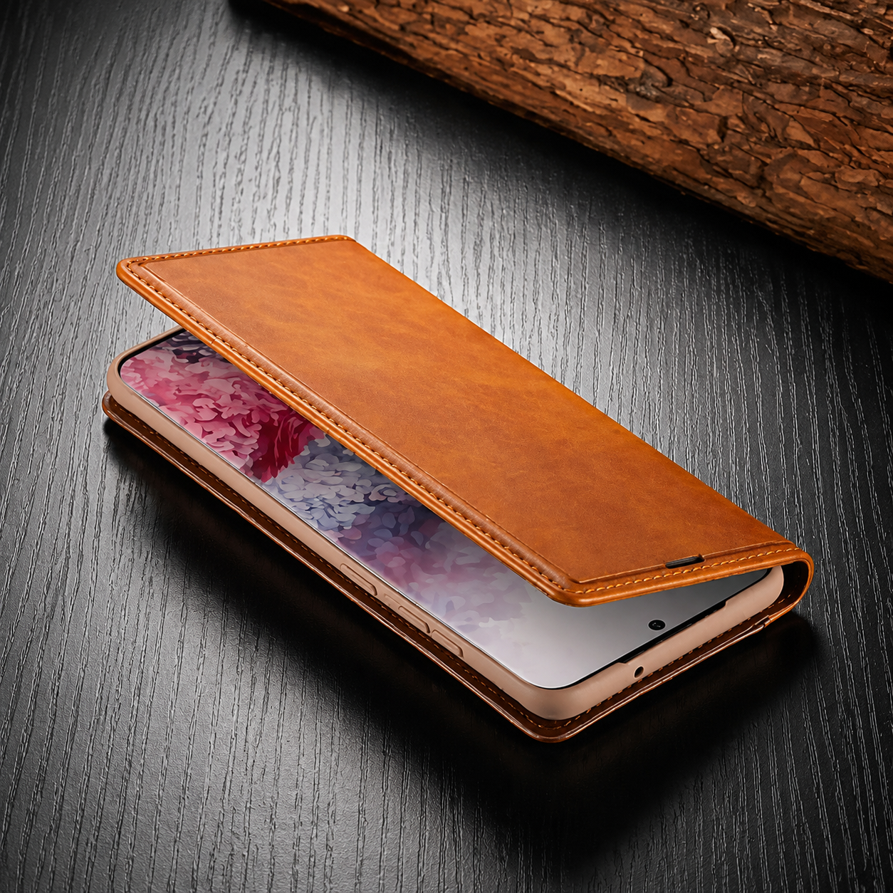 Premium Luxury iPhone Case MagSafe Compatible Genuine Leather Flip Wallet Cover Card Holder Magnetic Closure Shockproof Camera Protection Slim Design Finish