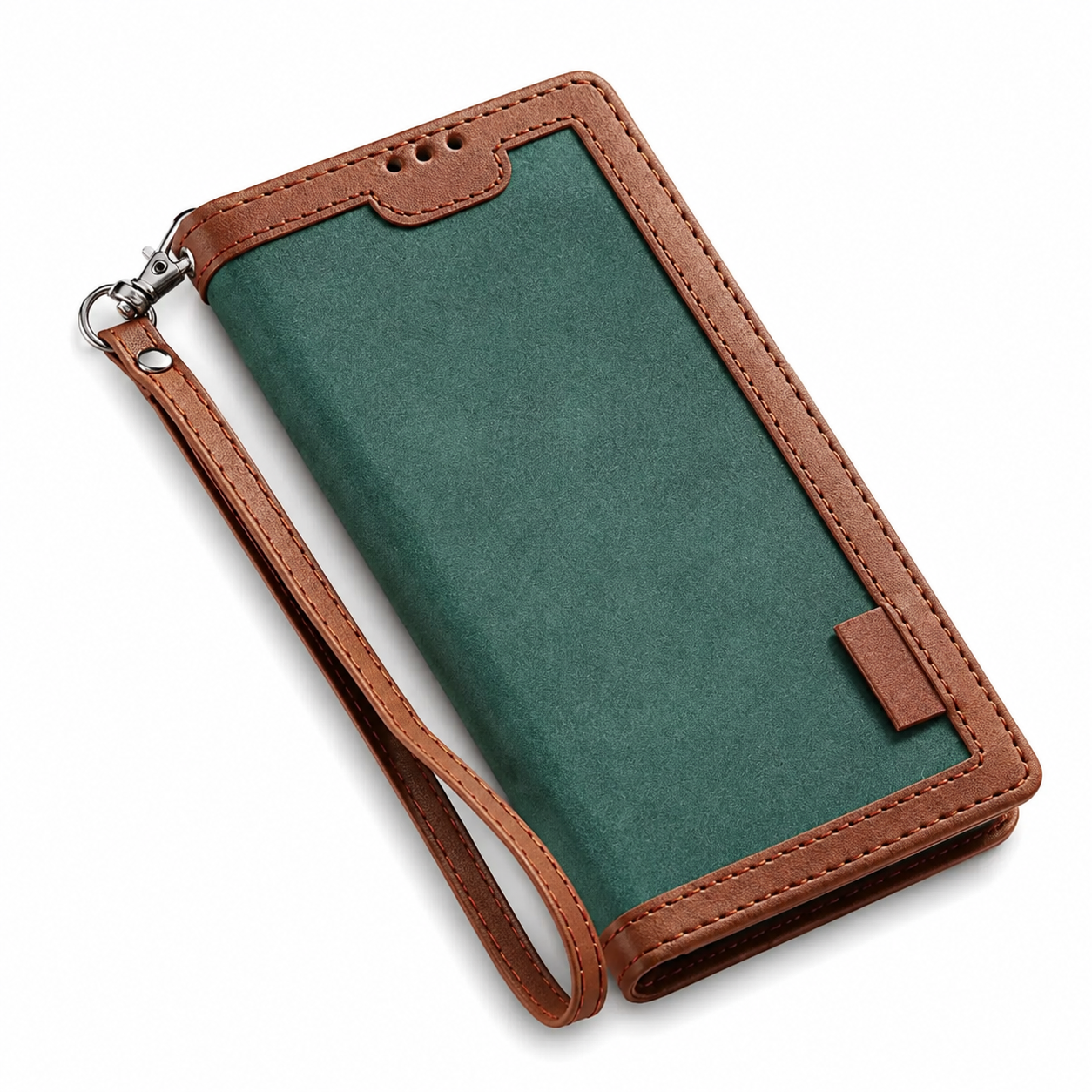 Premium Luxury iPhone Case MagSafe Compatible Genuine Leather Flip Wallet Cover Card Holder Magnetic Closure Shockproof Camera Protection Slim Design Finish