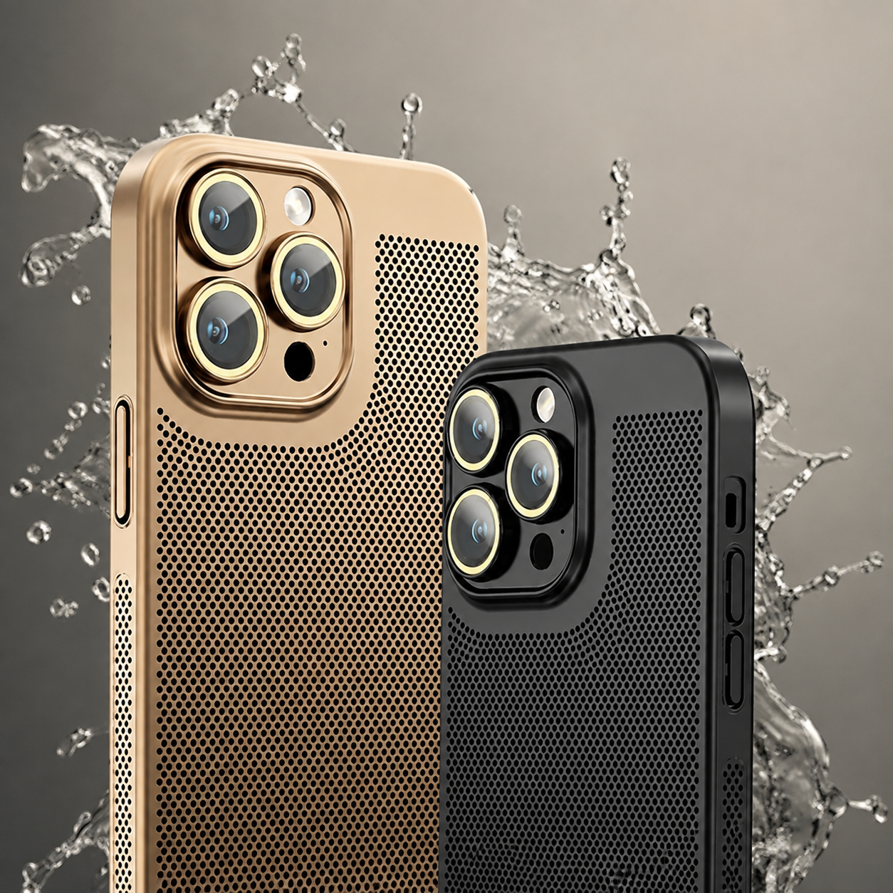 Premium Luxury iPhone Case MagSafe Compatible Honeycomb Texture Heat Dissipation Cover Shockproof Camera Lens Protection Slim Protective Design Finish