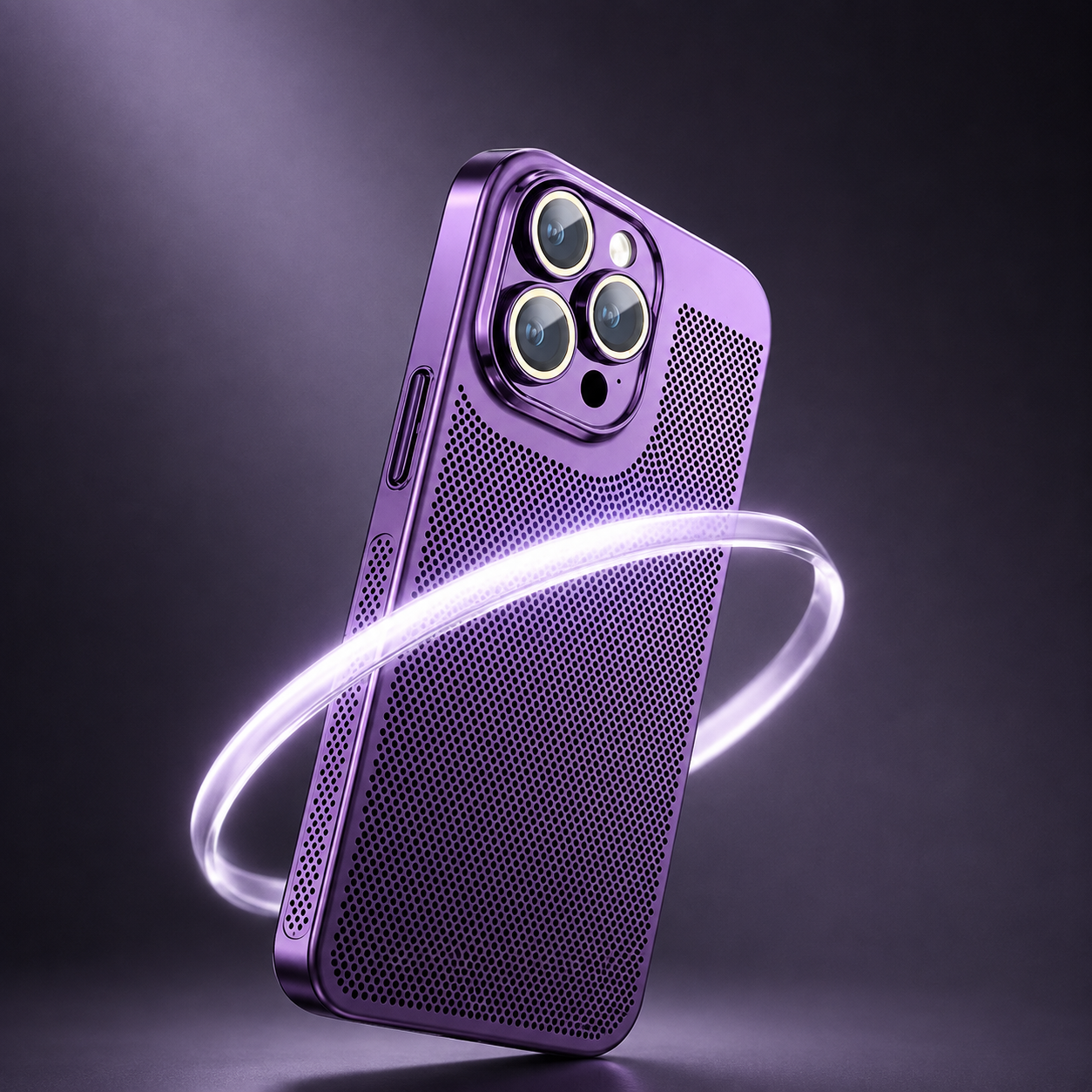 Premium Luxury iPhone Case MagSafe Compatible Honeycomb Texture Heat Dissipation Cover Shockproof Camera Lens Protection Slim Protective Design Finish