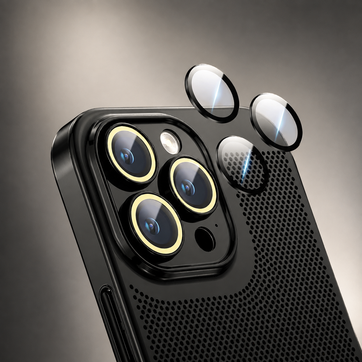 Premium Luxury iPhone Case MagSafe Compatible Honeycomb Texture Heat Dissipation Cover Shockproof Camera Lens Protection Slim Protective Design Finish