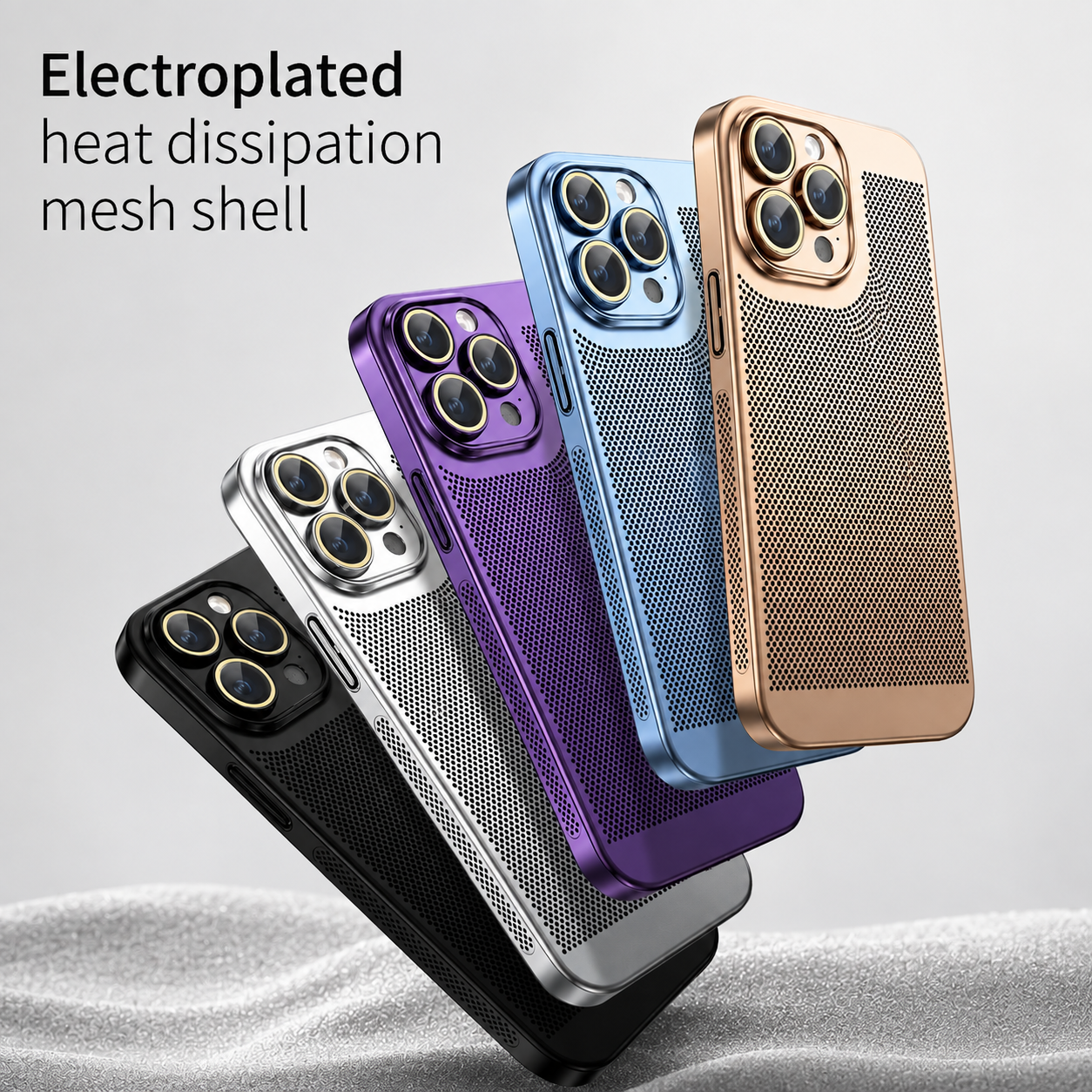 Premium Luxury iPhone Case MagSafe Compatible Honeycomb Texture Heat Dissipation Cover Shockproof Camera Lens Protection Slim Protective Design Finish