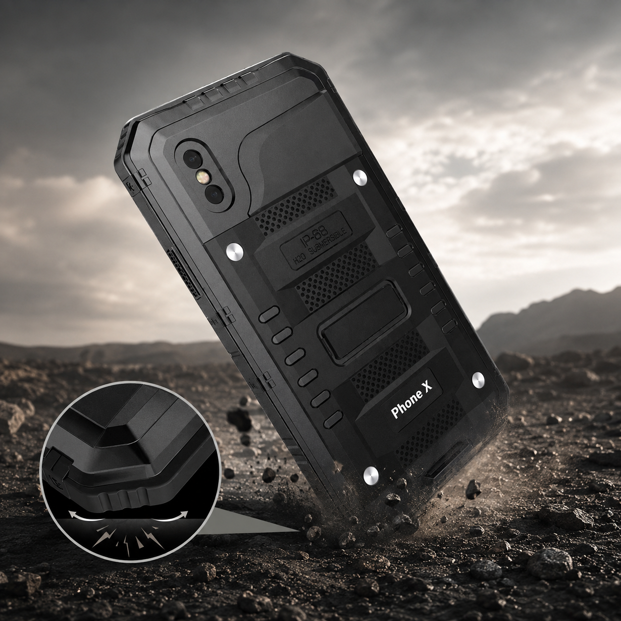 Premium Luxury iPhone Case MagSafe Compatible IP68 Waterproof Aluminum Armor Cover Shockproof Full Body Protection Camera Lens Guard Rugged Design Finish