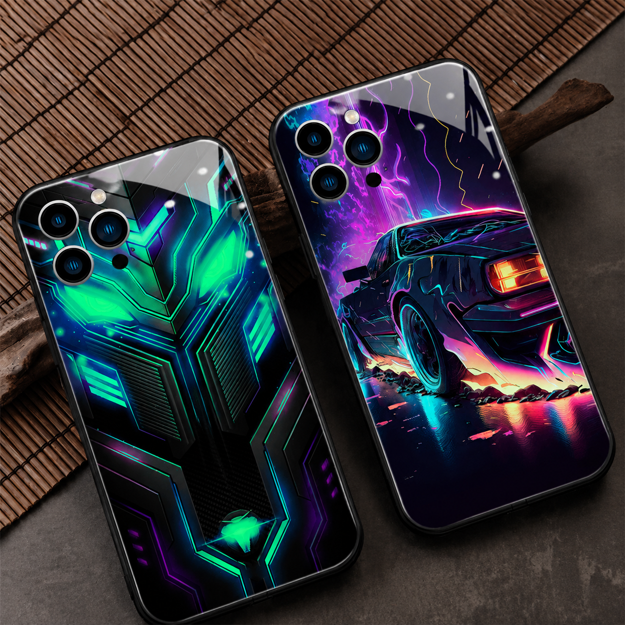 Premium Luxury iPhone Case MagSafe Compatible LED Notification Light Cover Mecha Design Shockproof Camera Protection Ultra Thin Durable Design Finish