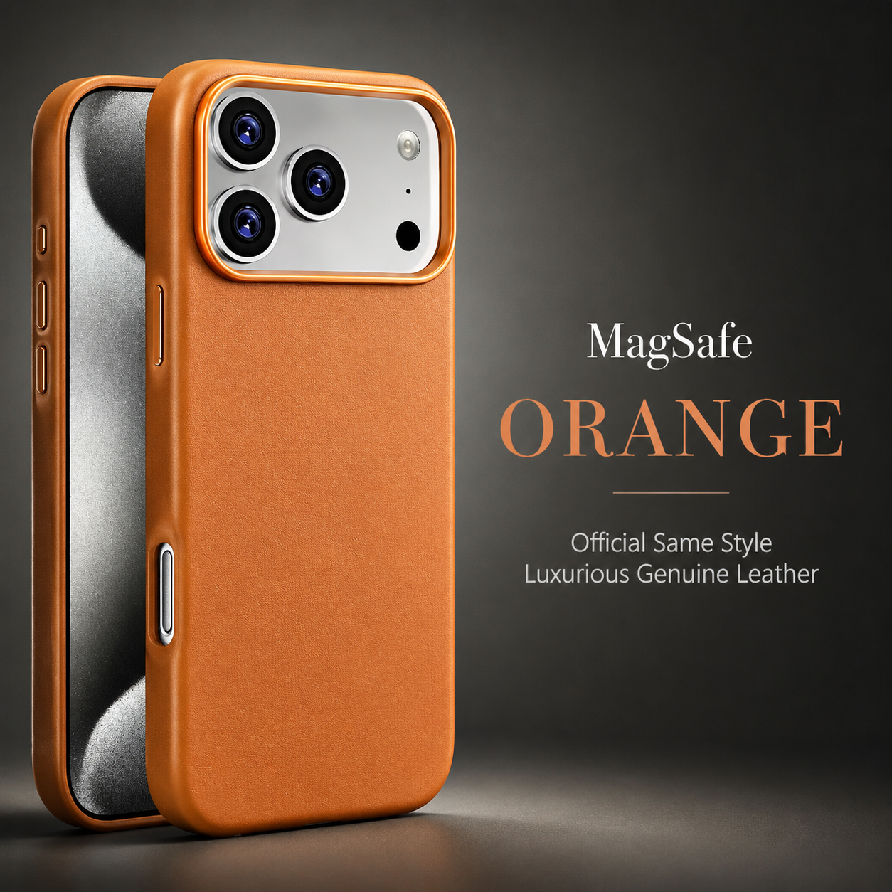 Premium Luxury iPhone Case MagSafe Compatible Leather Cover Strong Magnetic Support Half Wrapped Shockproof Protective Durable Design Premium Finish