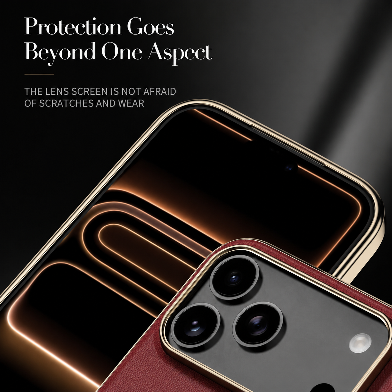 Premium Luxury iPhone Case MagSafe Compatible Leather Ring Holder Cover Lens Protection Shockproof Slim Back Protective Durable Design Finish