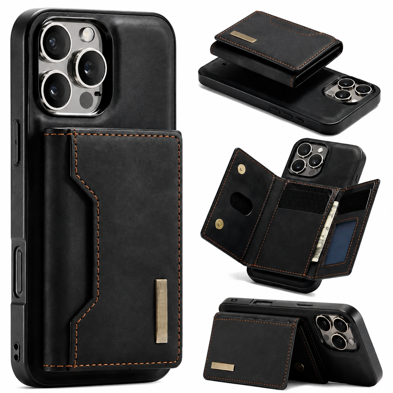 Premium Luxury iPhone Case MagSafe Compatible Leather Wallet Cover Card Holder Shockproof Camera Protection Slim Protective Durable Design Finish