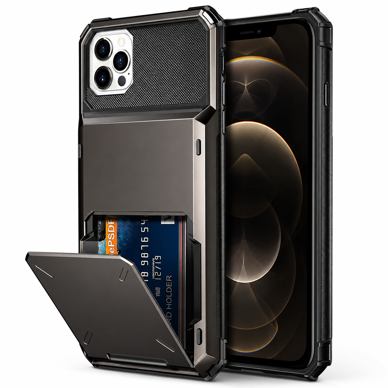 Premium Luxury iPhone Case MagSafe Compatible Magnetic Wallet Cover 4 Card Holder Shockproof Camera Protection Slim Protective Durable Design Finish