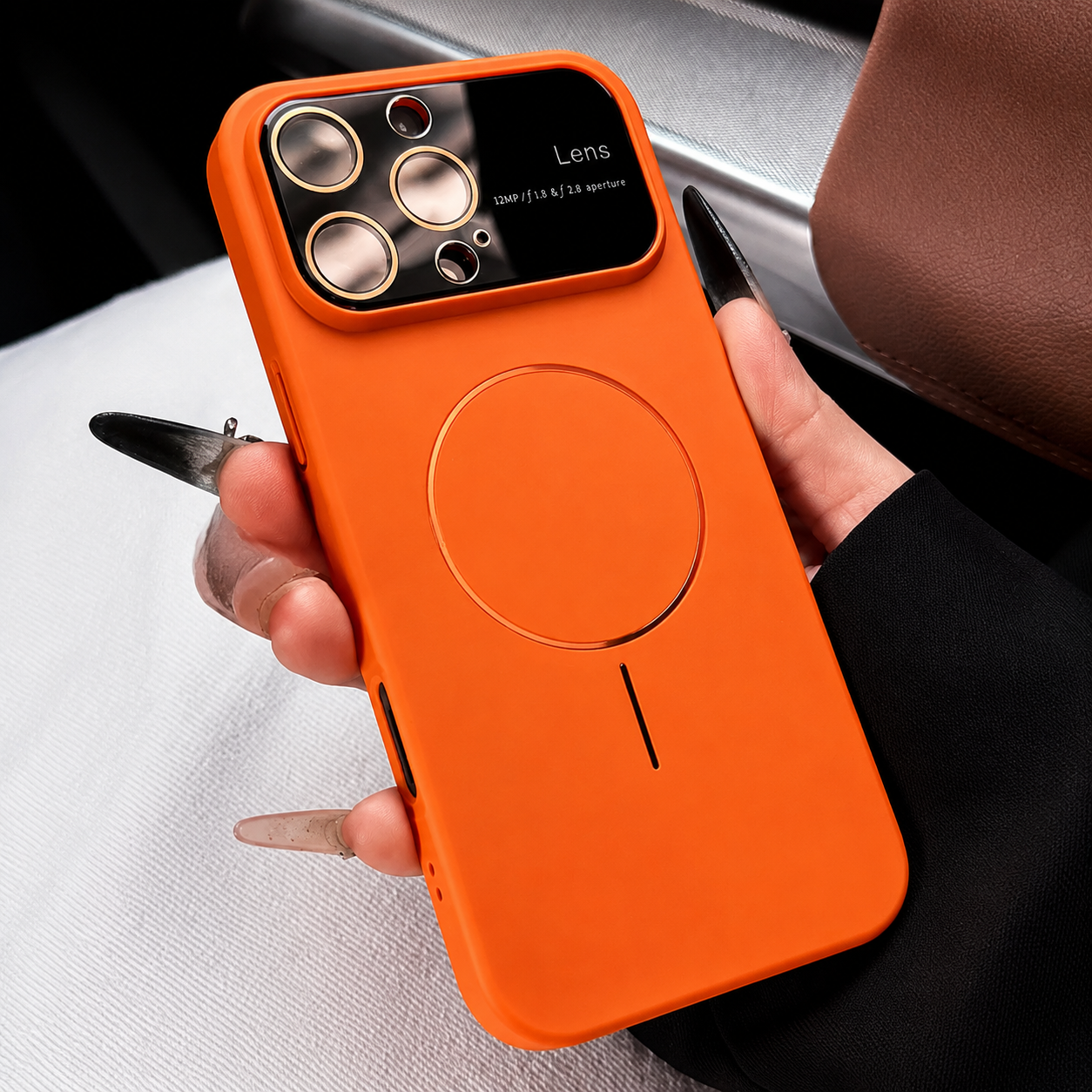 Premium Luxury iPhone Case MagSafe Compatible Matte Magnetic Half Wrapped PC Cover Shockproof Lens Protection Anti Fingerprint Durable Design