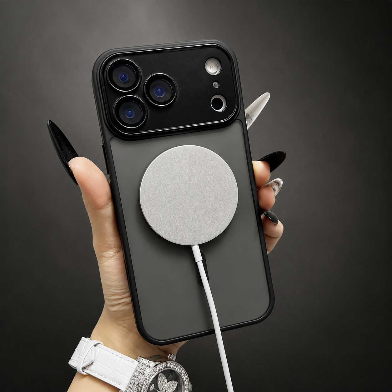 Premium Luxury iPhone Case MagSafe Compatible Matte Magnetic Translucent Cover PC TPU Hybrid Shockproof Anti Fingerprint Protective Durable Design Finish