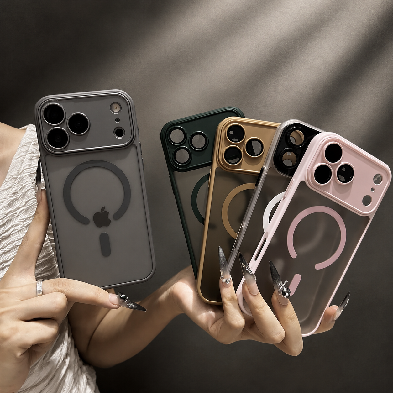 Premium Luxury iPhone Case MagSafe Compatible Matte Magnetic Translucent Cover PC TPU Hybrid Shockproof Anti Fingerprint Protective Durable Design Finish