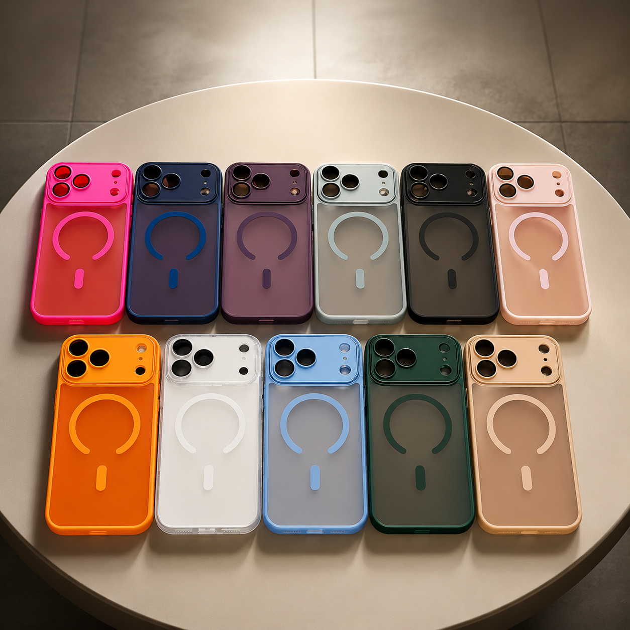 Premium Luxury iPhone Case MagSafe Compatible Matte Magnetic Translucent Cover PC TPU Hybrid Shockproof Anti Fingerprint Protective Durable Design Finish