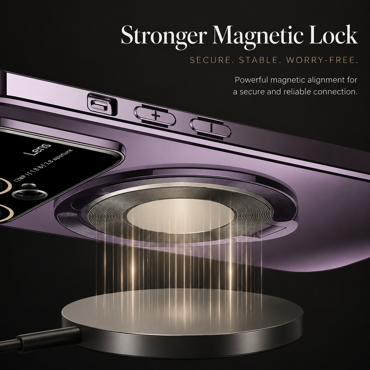 Premium Luxury iPhone Case MagSafe Compatible Matte Ring Stand Cover Hard PC Shockproof Camera Protection Ultra Thin Slim Durable Design Finish