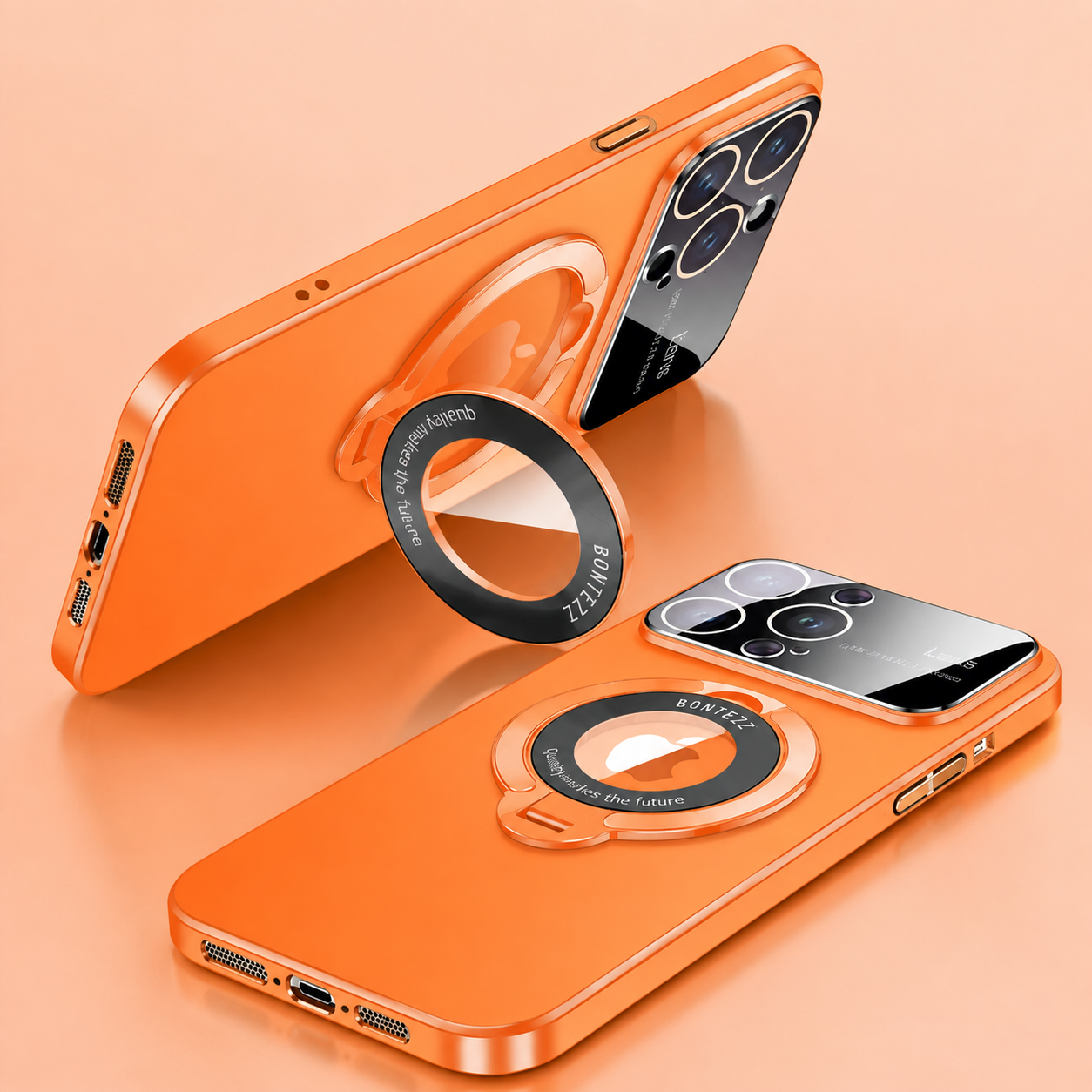 Premium Luxury iPhone Case MagSafe Compatible Matte Ring Stand Cover Hard PC Shockproof Camera Protection Ultra Thin Slim Durable Design Finish